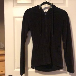 Roxy black fuzzy zip